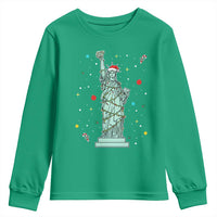 Statue Of Liberty Six Seven Meme Youth Sweatshirt Gen Alpha 67 Trend Christmas Gift - Wonder Print Shop