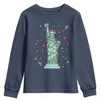 Statue Of Liberty Six Seven Meme Youth Sweatshirt Gen Alpha 67 Trend Christmas Gift - Wonder Print Shop