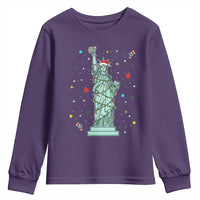 Statue Of Liberty Six Seven Meme Youth Sweatshirt Gen Alpha 67 Trend Christmas Gift - Wonder Print Shop