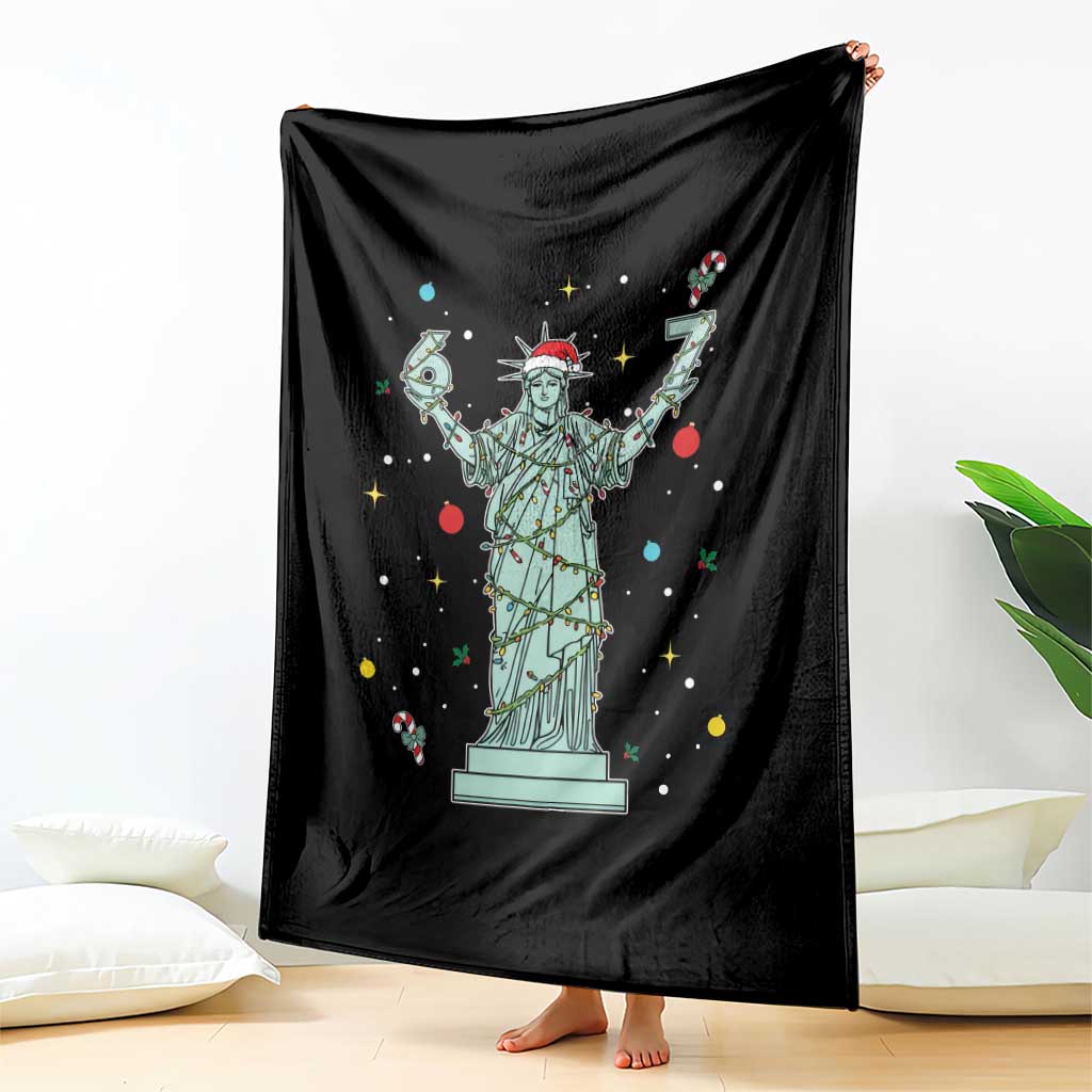 Doot Doot 67 Statue Of Liberty Throw Blanket Funny Gen Alpha 67 Trend Christmas Gift - Wonder Print Shop