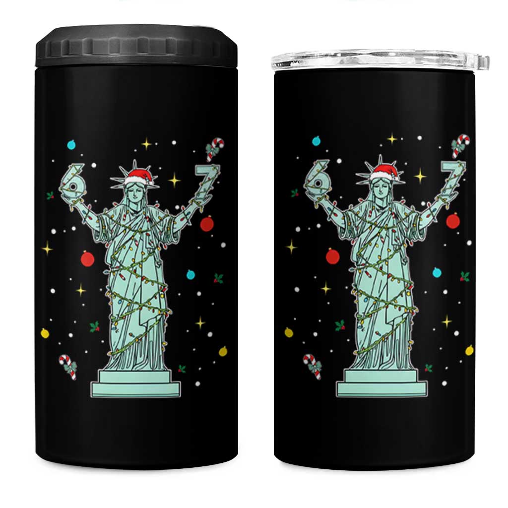 Doot Doot 67 Statue Of Liberty 4 in 1 Can Cooler Tumbler Funny Gen Alpha 67 Trend Christmas Gift - Wonder Print Shop