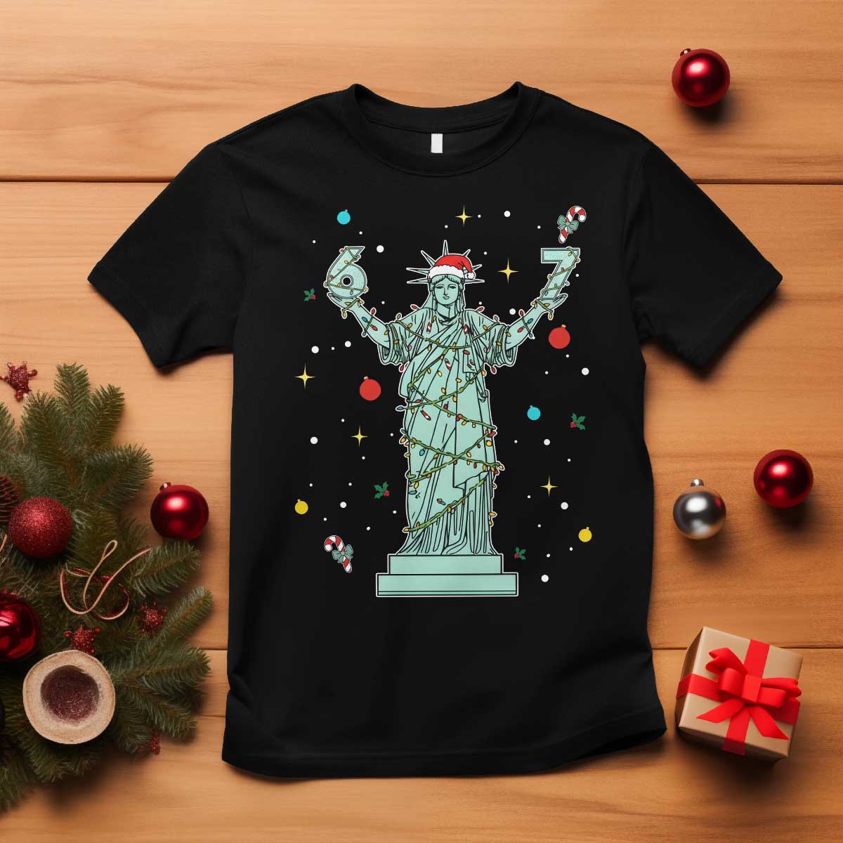 Doot Doot 67 Statue Of Liberty T Shirt Funny Gen Alpha 67 Trend Christmas Gift - Wonder Print Shop