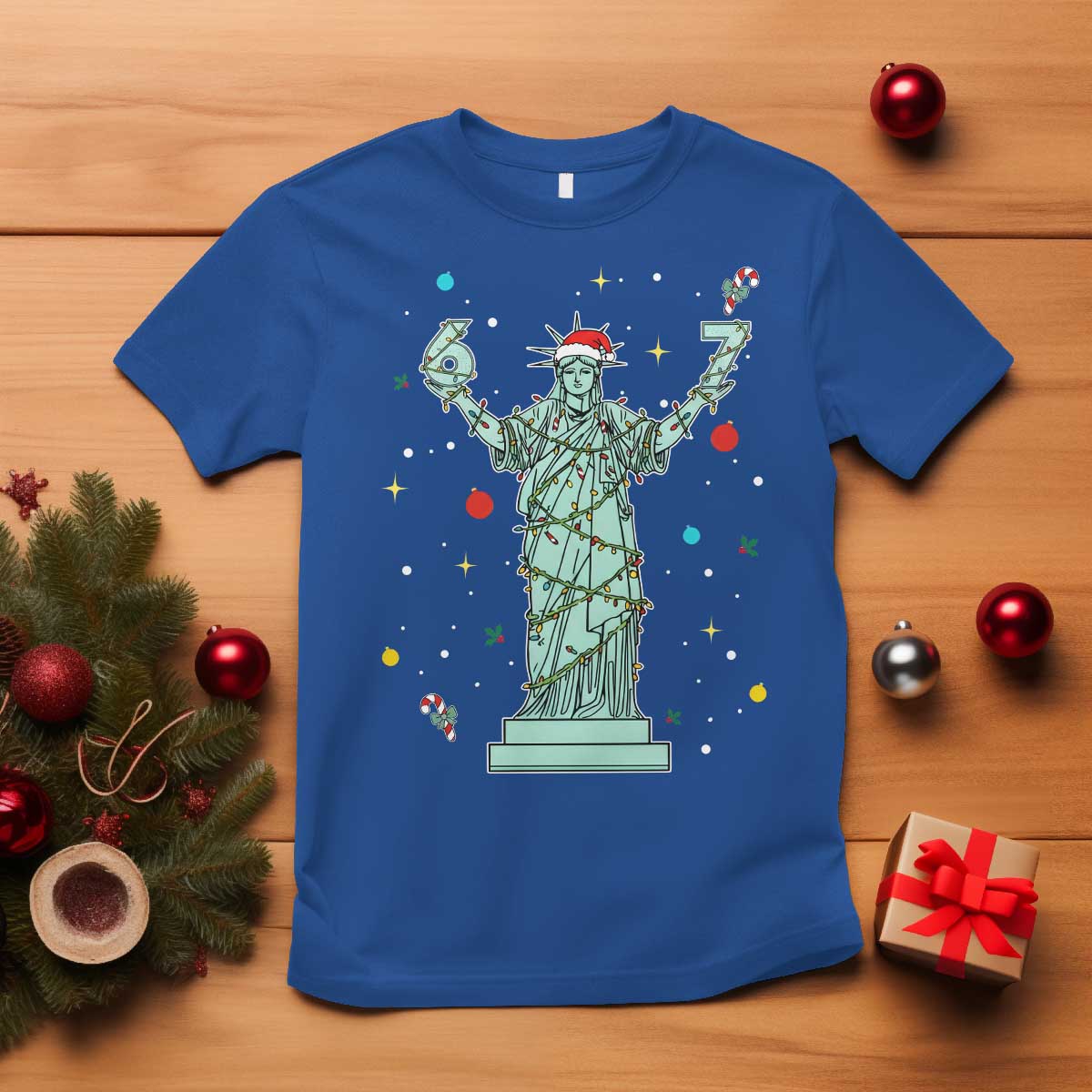 Doot Doot 67 Statue Of Liberty T Shirt Funny Gen Alpha 67 Trend Christmas Gift - Wonder Print Shop