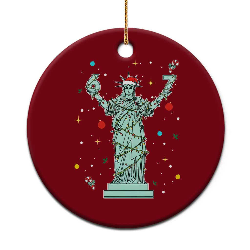 Doot Doot 67 Statue Of Liberty Ceramic Ornament Funny Gen Alpha 67 Trend Christmas Gift - Wonder Print Shop