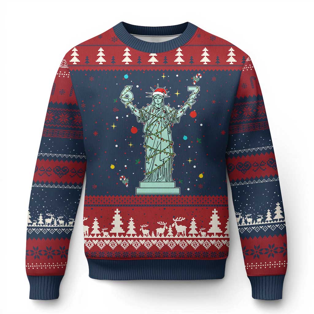 Doot Doot 67 Statue Of Liberty Ugly Christmas Sweater Funny Gen Alpha 67 Trend Xmas Gift - Wonder Print Shop