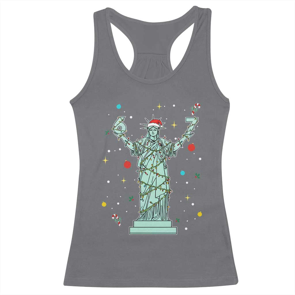 Doot Doot 67 Statue Of Liberty Racerback Tank Top Funny Gen Alpha 67 Trend Christmas Gift - Wonder Print Shop