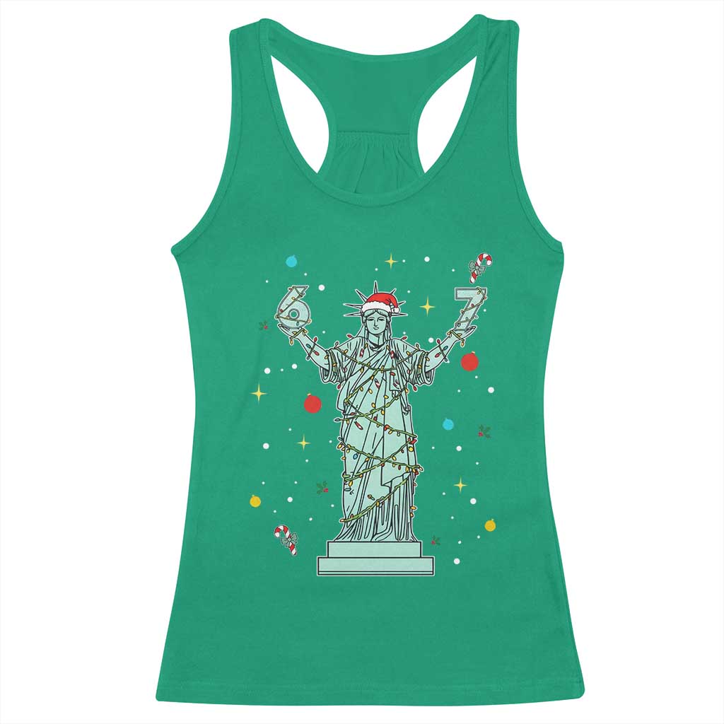 Doot Doot 67 Statue Of Liberty Racerback Tank Top Funny Gen Alpha 67 Trend Christmas Gift - Wonder Print Shop