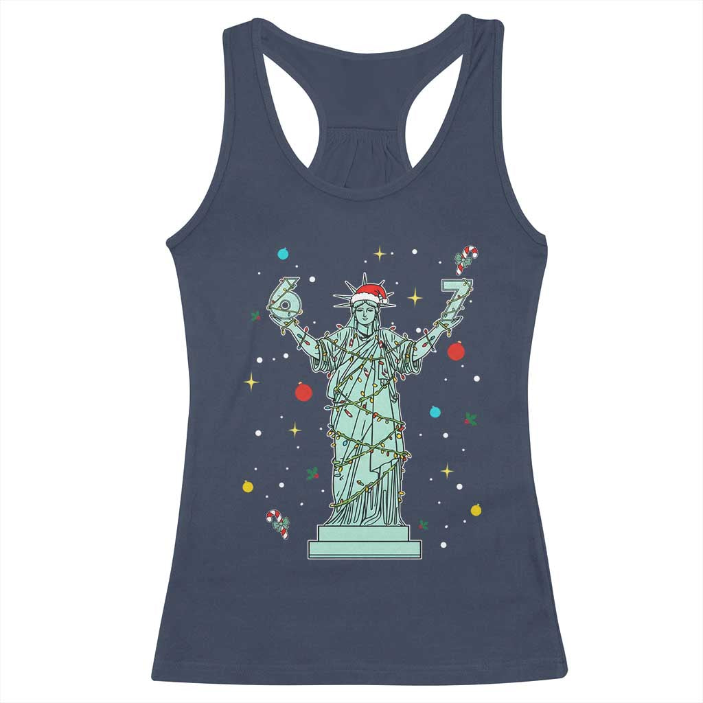 Doot Doot 67 Statue Of Liberty Racerback Tank Top Funny Gen Alpha 67 Trend Christmas Gift - Wonder Print Shop