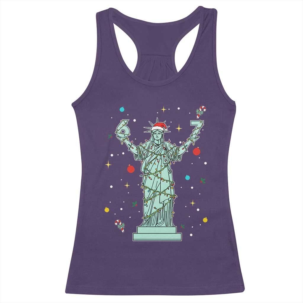 Doot Doot 67 Statue Of Liberty Racerback Tank Top Funny Gen Alpha 67 Trend Christmas Gift - Wonder Print Shop