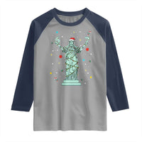 Doot Doot 67 Statue Of Liberty Raglan Shirt Funny Gen Alpha 67 Trend Christmas Gift - Wonder Print Shop