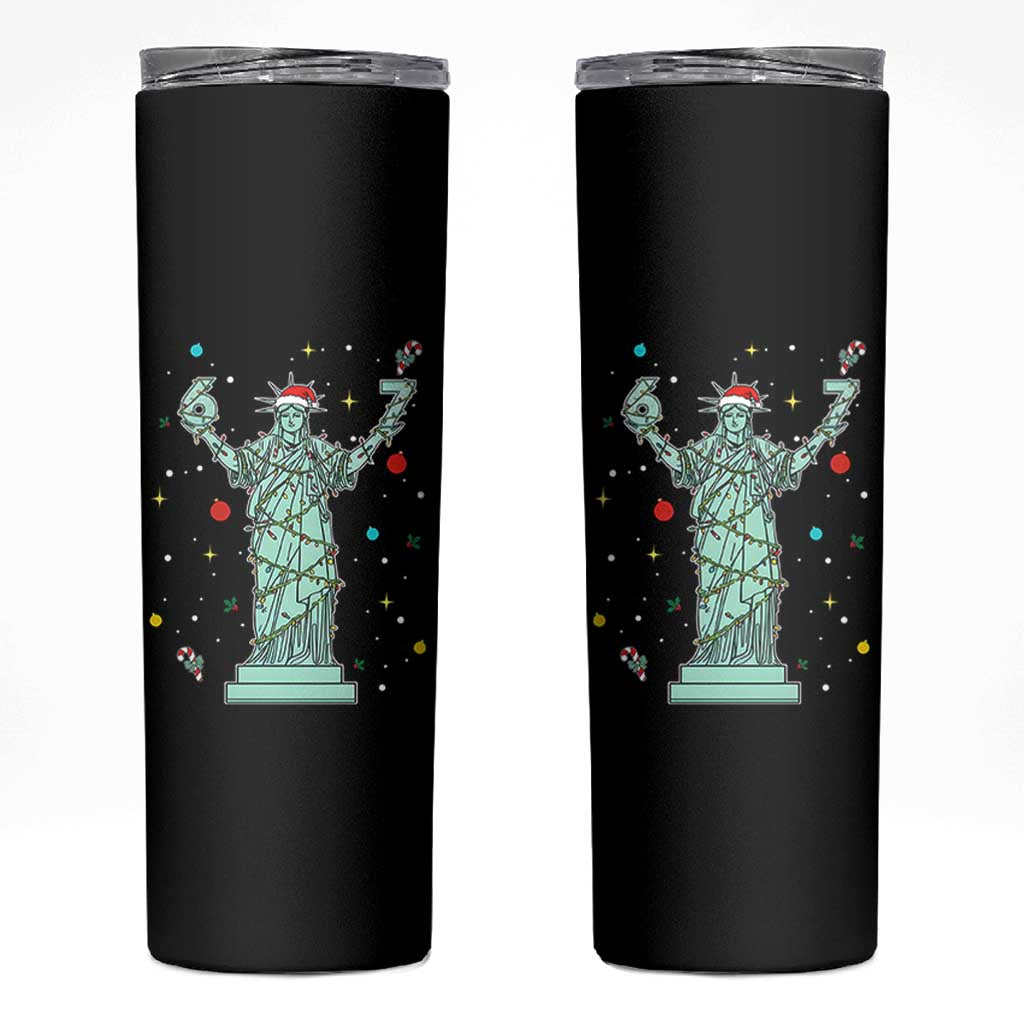 Doot Doot 67 Statue Of Liberty Skinny Tumbler Funny Gen Alpha 67 Trend Christmas Gift - Wonder Print Shop