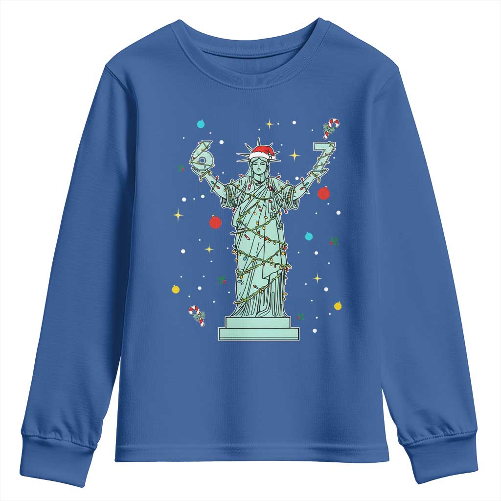 Doot Doot 67 Statue Of Liberty Youth Sweatshirt Funny Gen Alpha 67 Trend Christmas Gift - Wonder Print Shop