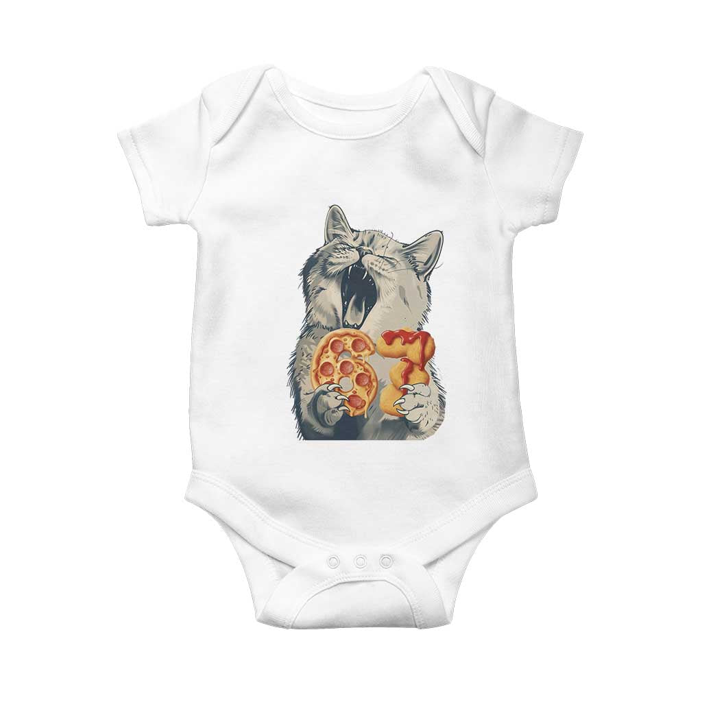 Six Seven Meme Cat 67 Pizza Nugget Baby Onesie Funny Gen Alpha 67 Trend Gift - Wonder Print Shop
