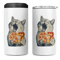 Six Seven Meme Cat 67 Pizza Nugget 4 in 1 Can Cooler Tumbler Funny Gen Alpha 67 Trend Gift - Wonder Print Shop
