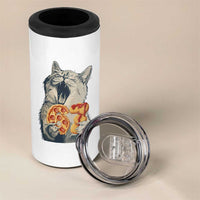 Six Seven Meme Cat 67 Pizza Nugget 4 in 1 Can Cooler Tumbler Funny Gen Alpha 67 Trend Gift - Wonder Print Shop