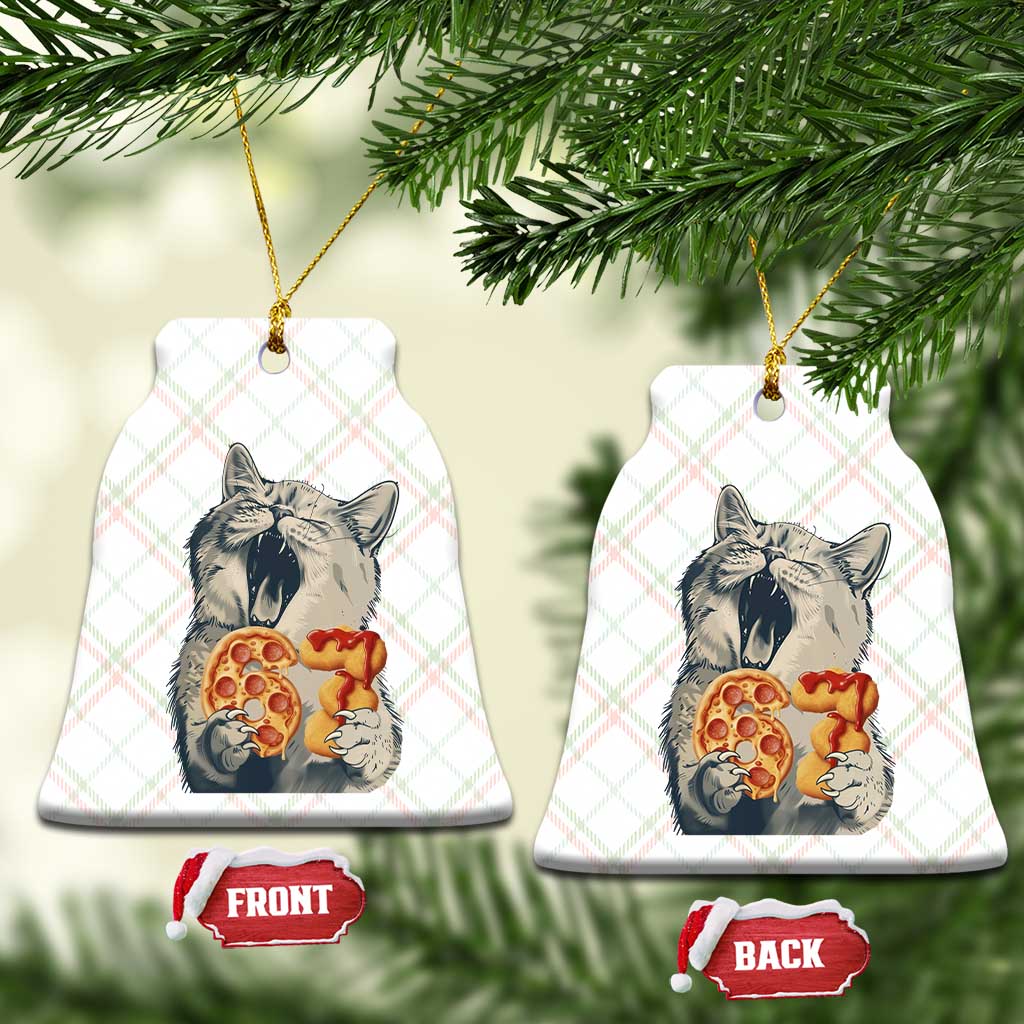 Six Seven Meme Cat 67 Pizza Nugget Ceramic Ornament Funny Gen Alpha 67 Trend Gift - Wonder Print Shop