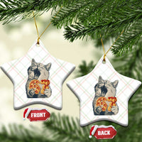 Six Seven Meme Cat 67 Pizza Nugget Ceramic Ornament Funny Gen Alpha 67 Trend Gift - Wonder Print Shop