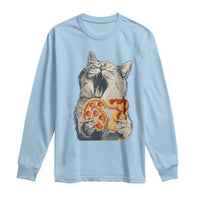 Six Seven Meme Cat 67 Pizza Nugget Long Sleeve Shirt Funny Gen Alpha 67 Trend Gift - Wonder Print Shop