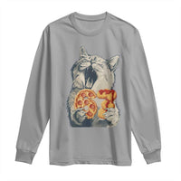 Six Seven Meme Cat 67 Pizza Nugget Long Sleeve Shirt Funny Gen Alpha 67 Trend Gift - Wonder Print Shop