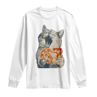Six Seven Meme Cat 67 Pizza Nugget Long Sleeve Shirt Funny Gen Alpha 67 Trend Gift - Wonder Print Shop