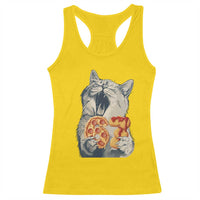 Six Seven Meme Cat 67 Pizza Nugget Racerback Tank Top Funny Gen Alpha 67 Trend Gift - Wonder Print Shop