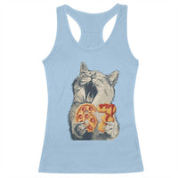 Six Seven Meme Cat 67 Pizza Nugget Racerback Tank Top Funny Gen Alpha 67 Trend Gift - Wonder Print Shop