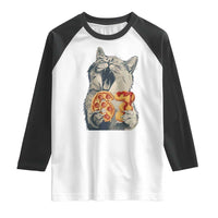 Six Seven Meme Cat 67 Pizza Nugget Raglan Shirt Funny Gen Alpha 67 Trend Gift - Wonder Print Shop