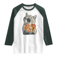 Six Seven Meme Cat 67 Pizza Nugget Raglan Shirt Funny Gen Alpha 67 Trend Gift - Wonder Print Shop