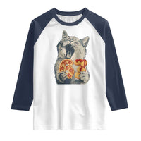Six Seven Meme Cat 67 Pizza Nugget Raglan Shirt Funny Gen Alpha 67 Trend Gift - Wonder Print Shop