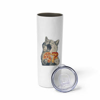 Six Seven Meme Cat 67 Pizza Nugget Skinny Tumbler Funny Gen Alpha 67 Trend Gift - Wonder Print Shop