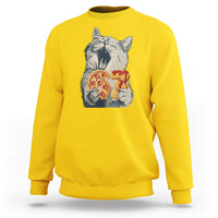 Six Seven Meme Cat 67 Pizza Nugget Sweatshirt Funny Gen Alpha 67 Trend Gift - Wonder Print Shop
