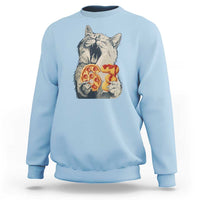 Six Seven Meme Cat 67 Pizza Nugget Sweatshirt Funny Gen Alpha 67 Trend Gift - Wonder Print Shop