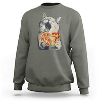 Six Seven Meme Cat 67 Pizza Nugget Sweatshirt Funny Gen Alpha 67 Trend Gift - Wonder Print Shop