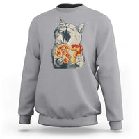 Six Seven Meme Cat 67 Pizza Nugget Sweatshirt Funny Gen Alpha 67 Trend Gift - Wonder Print Shop