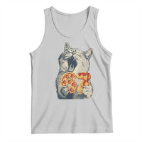 Six Seven Meme Cat 67 Pizza Nugget Tank Top Funny Gen Alpha 67 Trend Gift - Wonder Print Shop