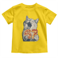 Six Seven Meme Cat 67 Pizza Nugget Toddler T Shirt Funny Gen Alpha 67 Trend Gift - Wonder Print Shop