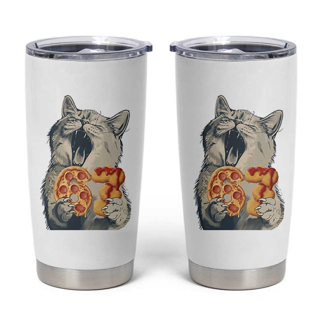 Six Seven Meme Cat 67 Pizza Nugget Tumbler Cup Funny Gen Alpha 67 Trend Gift - Wonder Print Shop