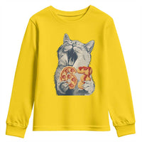 Six Seven Meme Cat 67 Pizza Nugget Youth Sweatshirt Funny Gen Alpha 67 Trend Gift - Wonder Print Shop