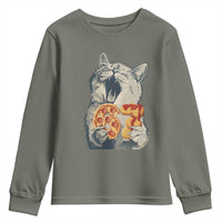 Six Seven Meme Cat 67 Pizza Nugget Youth Sweatshirt Funny Gen Alpha 67 Trend Gift - Wonder Print Shop