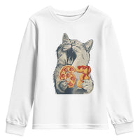 Six Seven Meme Cat 67 Pizza Nugget Youth Sweatshirt Funny Gen Alpha 67 Trend Gift - Wonder Print Shop