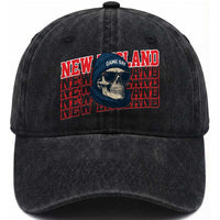 Gothic NE Football Fan Washed Cotton Baseball Cap Game Day Lover Gift