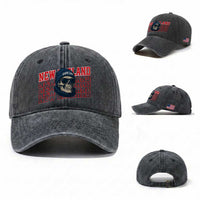 Gothic NE Football Fan Washed Cotton Baseball Cap Game Day Lover Gift