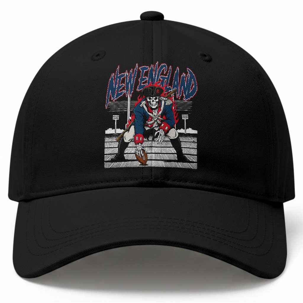 Gothic Skeleton Baseball Cap NE Football Lover Gift