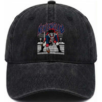 Gothic Skeleton Washed Cotton Baseball Cap NE Football Lover Gift