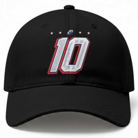Football Quarterback Number 10 Baseball Cap Sport Lover Gift For NEF