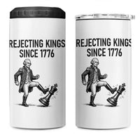 Rejecting Kings Since 1776 4 in 1 Can Cooler Tumbler Funny George Washington