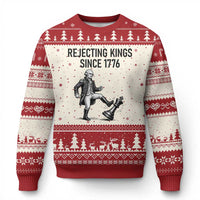 Rejecting Kings Since 1776 Ugly Christmas Sweater Funny George Washington