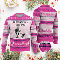 Rejecting Kings Since 1776 Ugly Christmas Sweater Funny George Washington