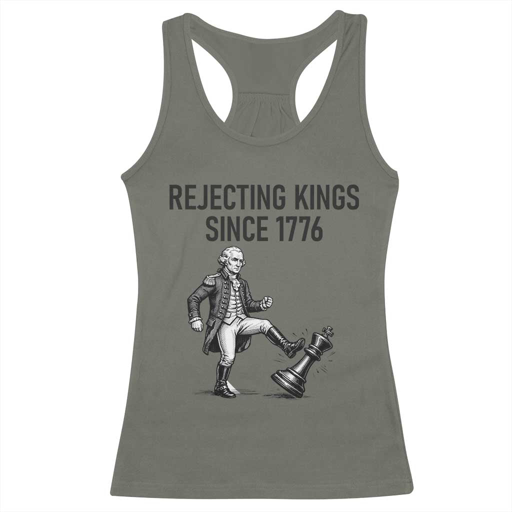Rejecting Kings Since 1776 Racerback Tank Top Funny George Washington