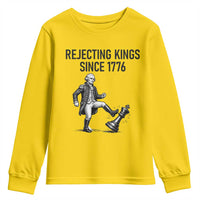 Rejecting Kings Since 1776 Youth Sweatshirt Funny George Washington